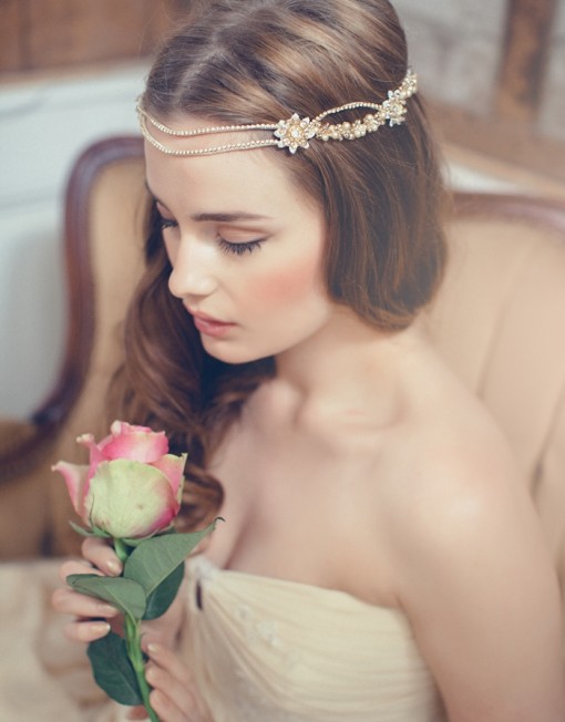 Pretty Bridal Hairstyle with Headpieces