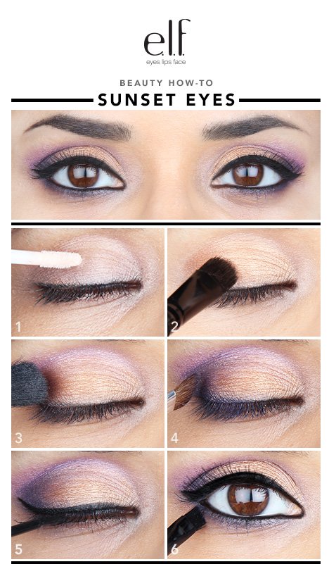 Sunset Eyeshadow Makeup Idea