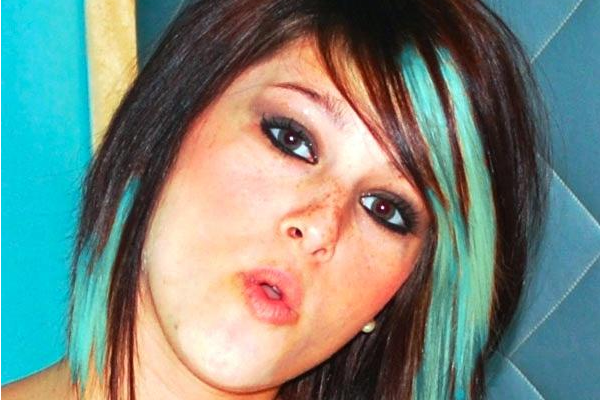 Teal Green and Brown Hair