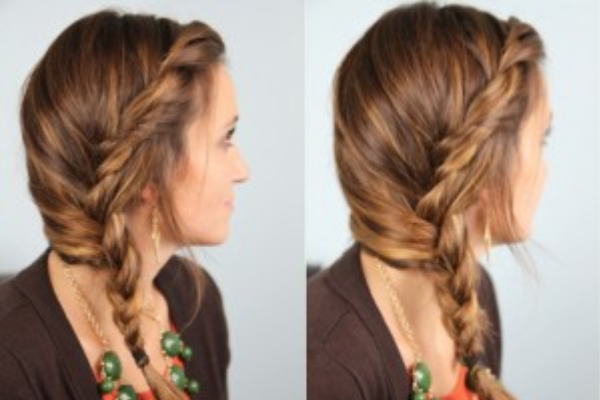 Twisted Side Braid Hairstyle