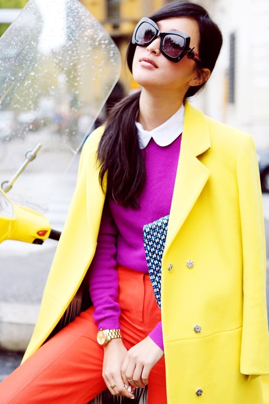 Yellow Blazer and Orange Pants