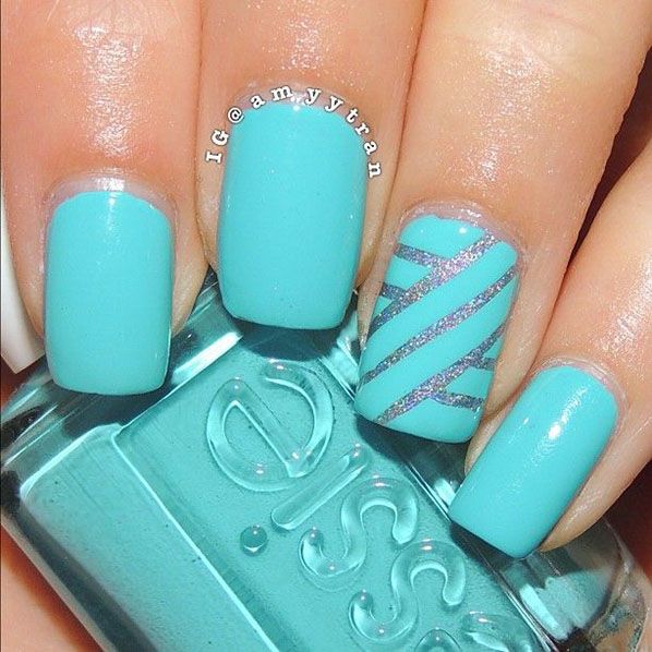 Blue Nail Art Design/Pinterest