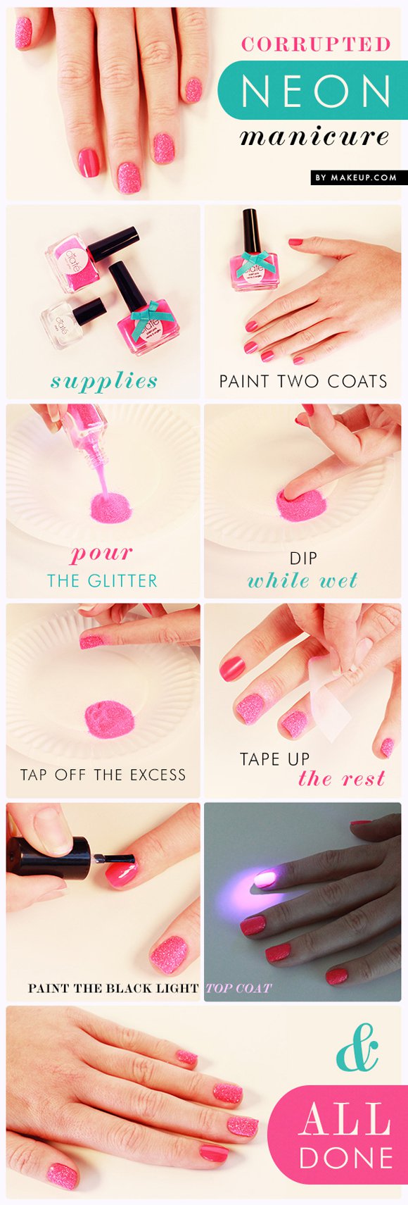 Bright Pink Manicure Tutorial