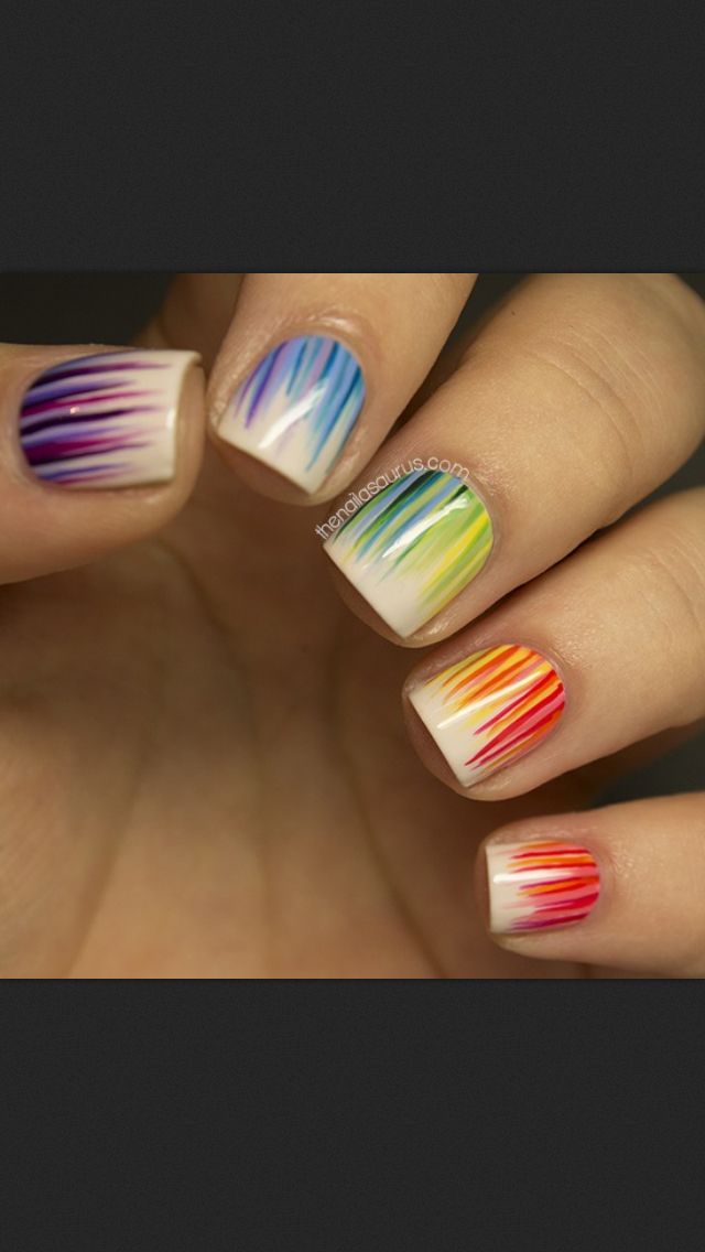 Cute Colorful Nail Design for Short Nails