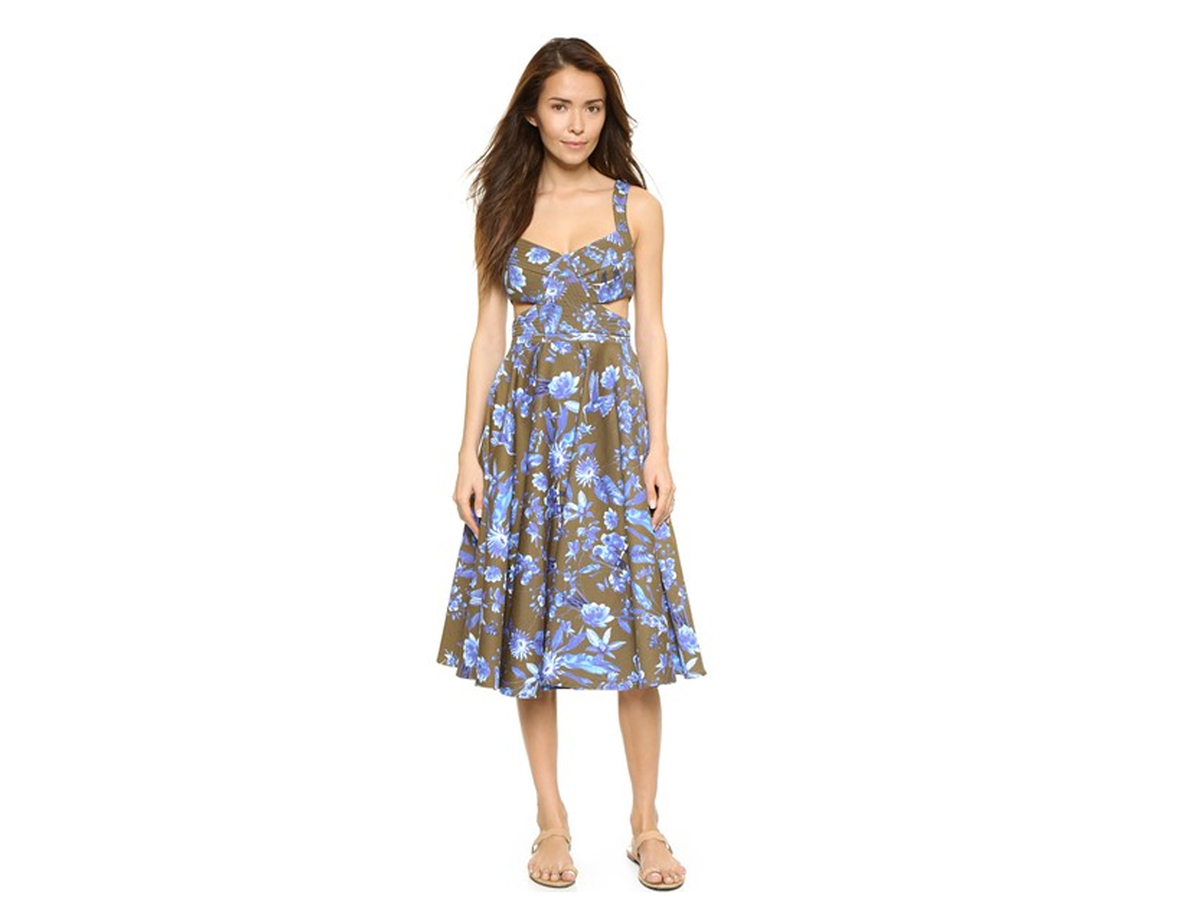 Cynthia Rowley Cutout Floral Dress, $448