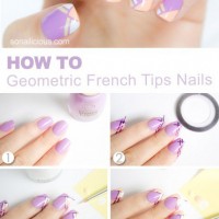 Geometric French Tips Nail Tutorial