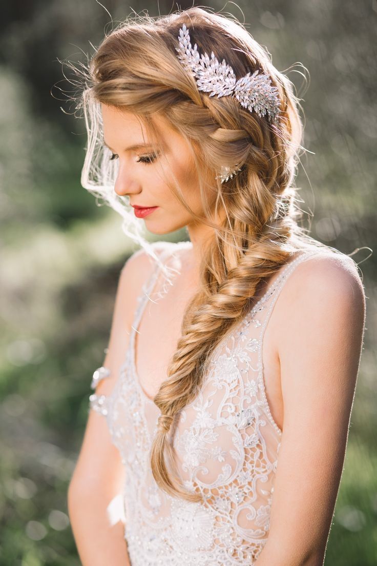 Loose Fishtail Braid for Wedding Hairstyles