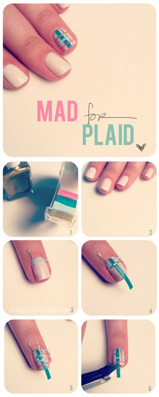 Mad for Plaid Nail Art Design