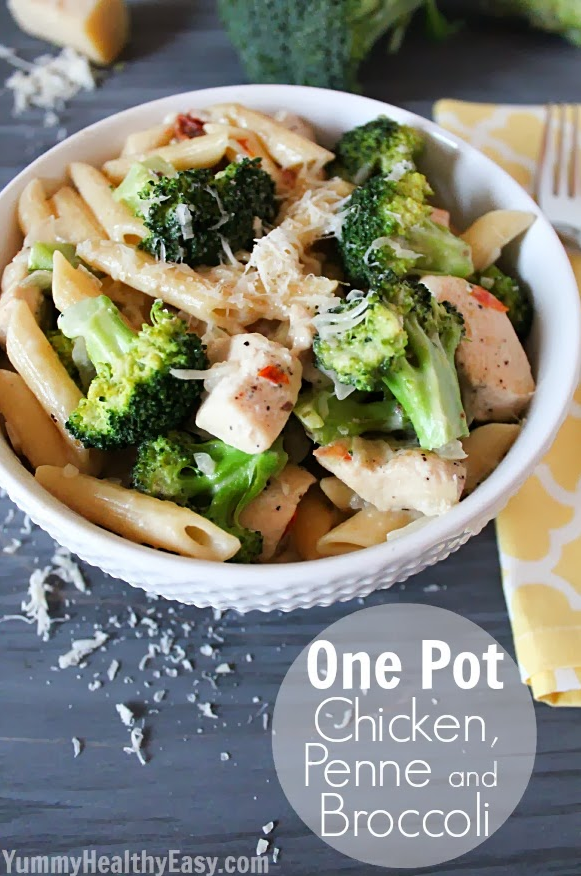 One-Pot Chicken, Penne, and Broccoli