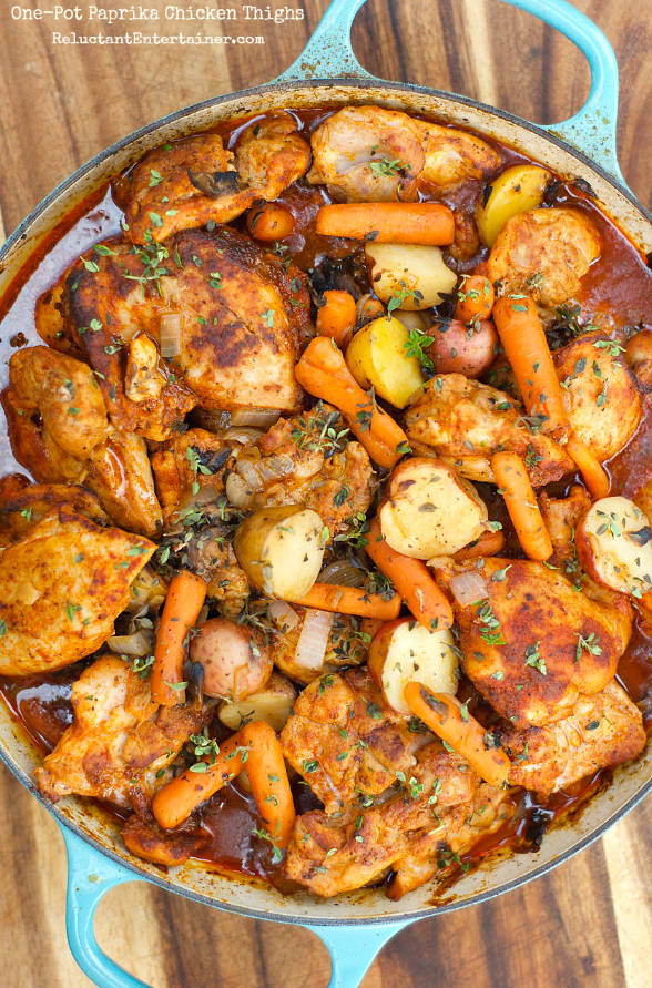 One-Pot Paprika Chicken Thighs