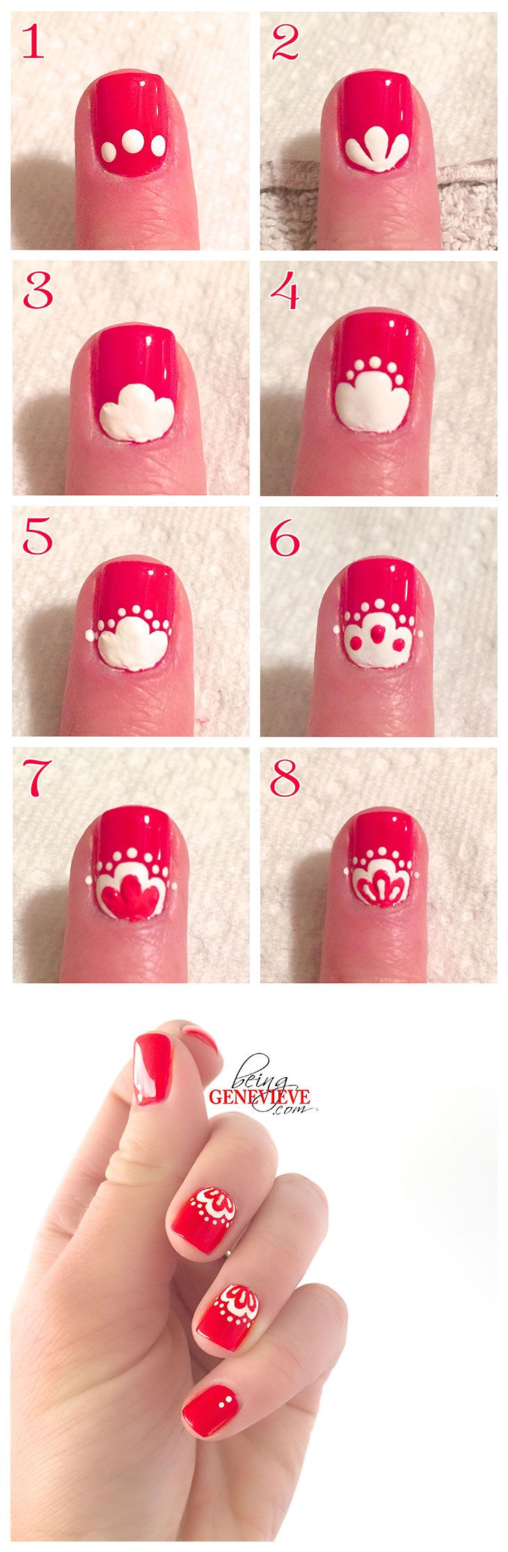 25 Easy Step by Step Nail Tutorials for Girls - Pretty Designs