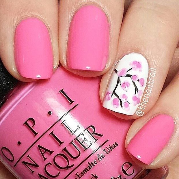Pink Nail Art Design/Pinterest