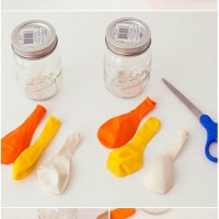 Striped Mason Jars