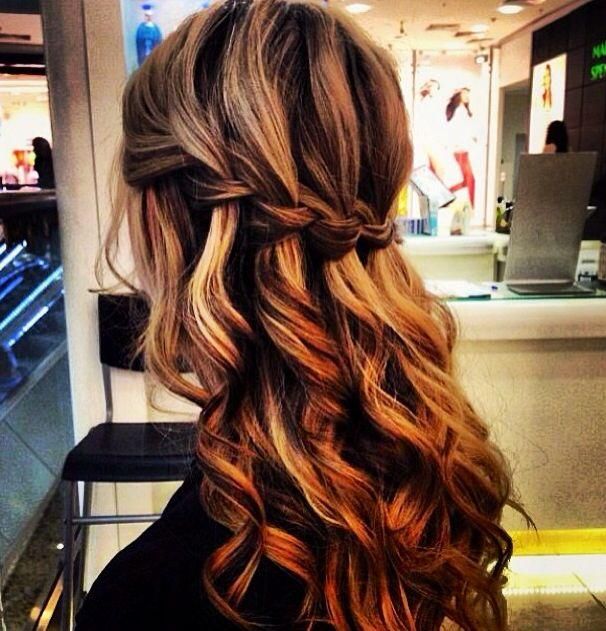 Waterfall Braid with Highlights
