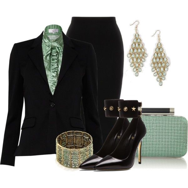 Black and Mint Outfit