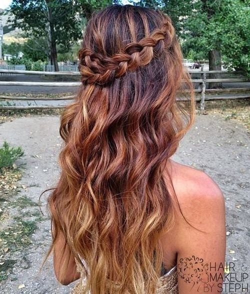 Boho-Chic Hairstyle for Ombre Hair