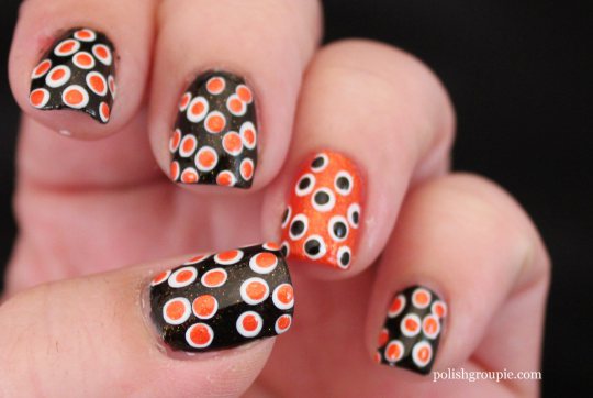 Dotted Halloween Nail Design