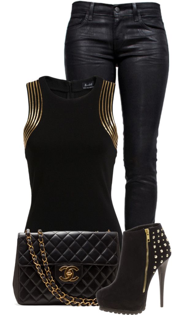 black & gold outfits