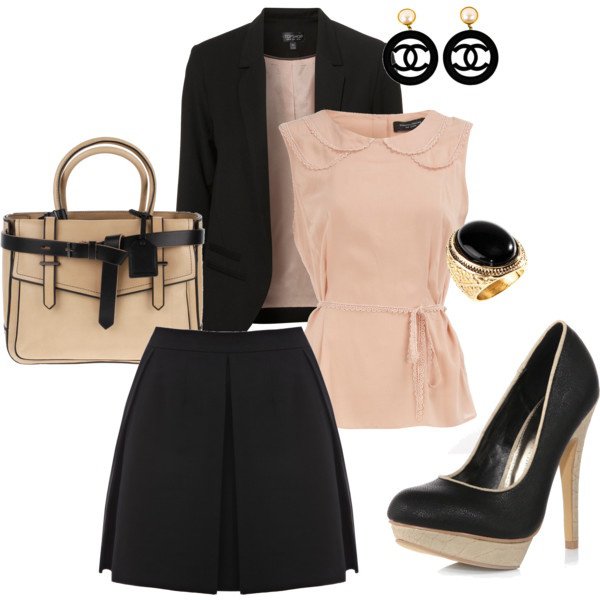 Light Pink and Black Outfit
