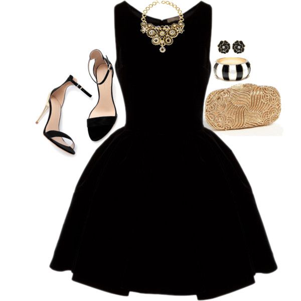 black and gold theme party outfit