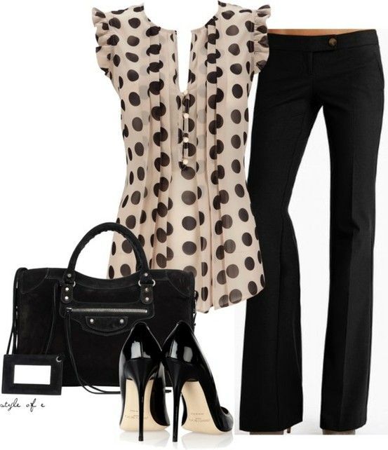 Night Out Outfit Idea - Polka Dot