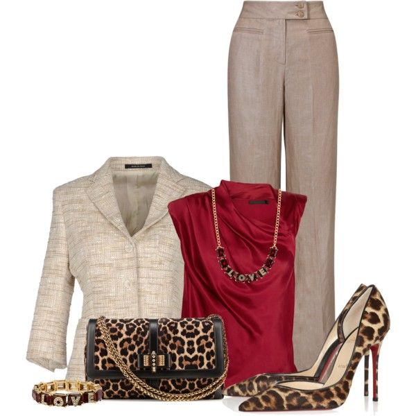 Red and Grey Outfit