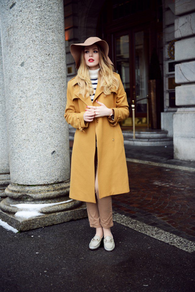Trench Coat and Loafers