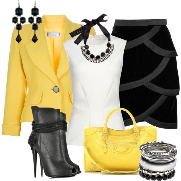 White and Yellow Outfit