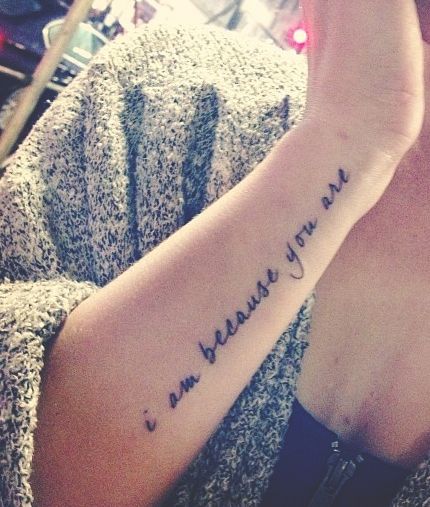 Inspirational Quote Tattoo