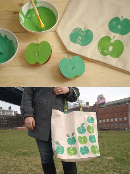 Apple-stamped Bag
