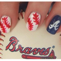 Atlanta Braves Baseball Nails