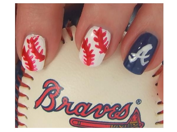 Atlanta Braves Baseball Nails