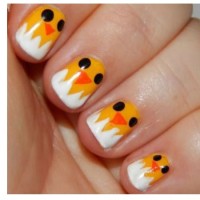 Baby Chick Easter Nail Design