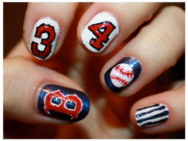 Baseball Nails with Numbers