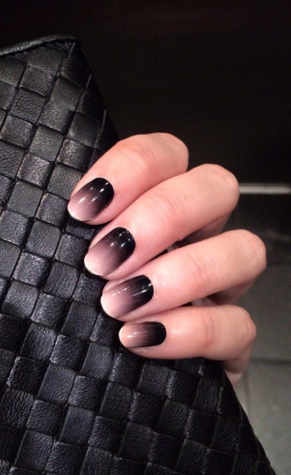 Black Gradient Nail Design