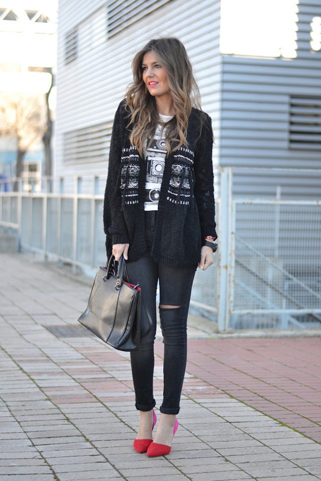 Black and White Street Style Outfit