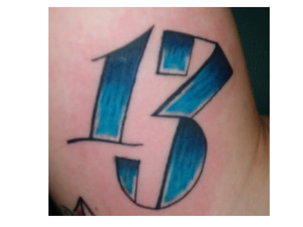 Blue 13 Tattoo
