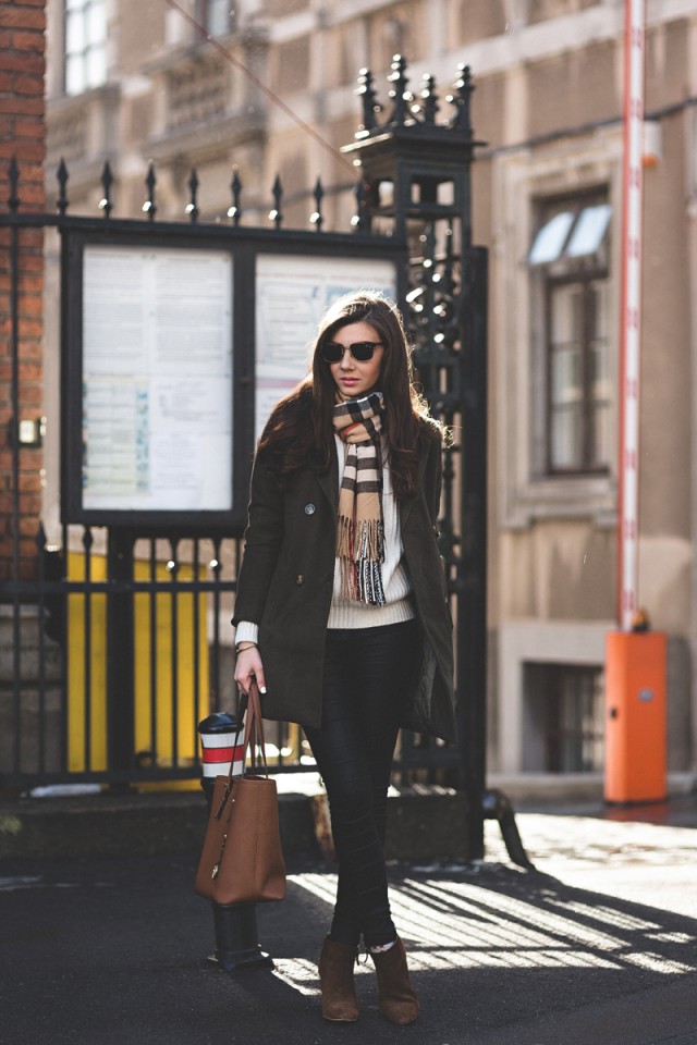 Brown Coat and Skinny Jeans