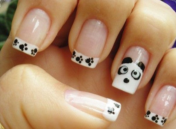 Animal Inspired French Manicure Idea