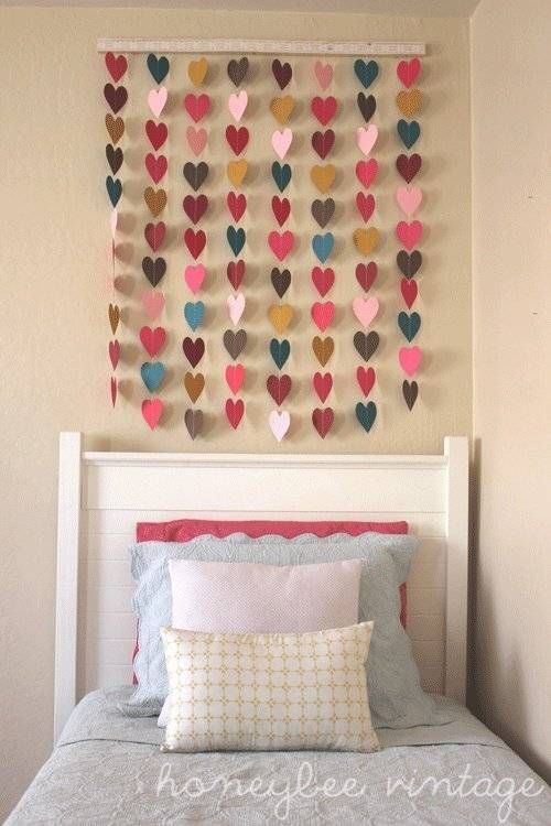 DIY Paper Heart Heart Wall Art