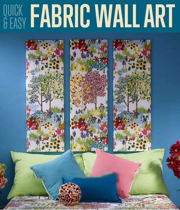Easy Fabric Wall Art