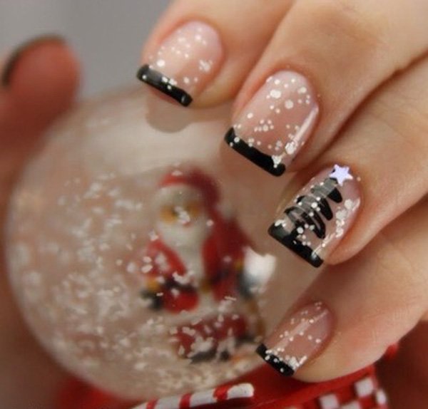 French Manicure Idea for Christmas
