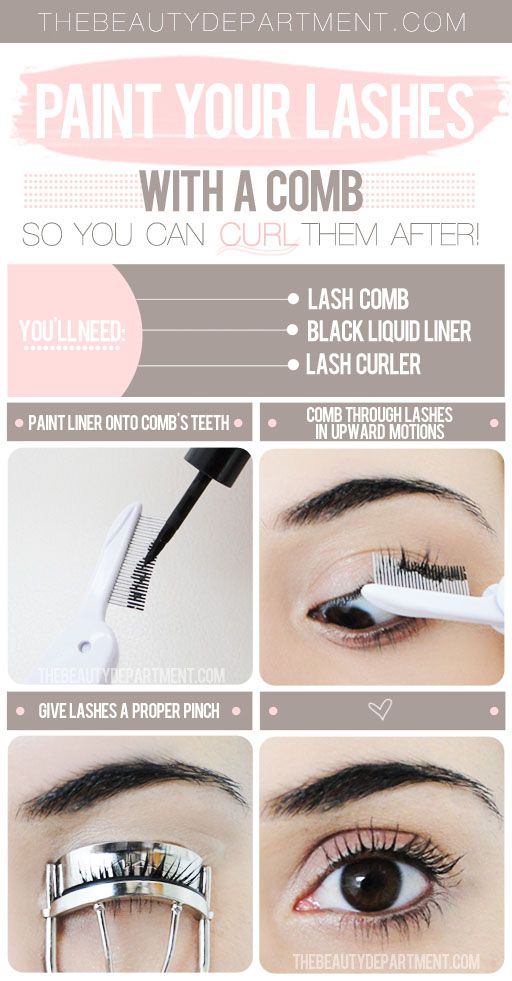 Make Longer Eyelashes with a Comb