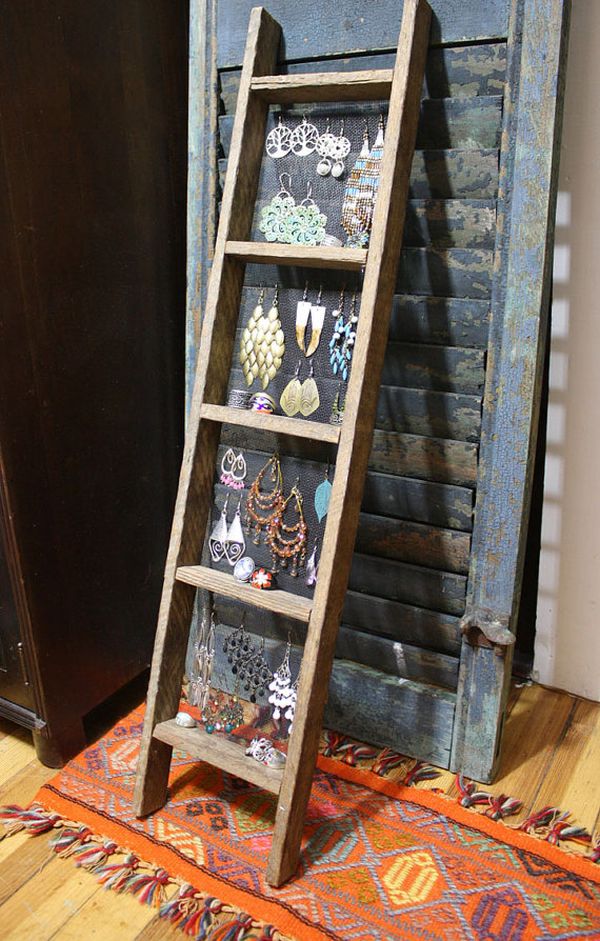 Old wooden ladder for Jewelry