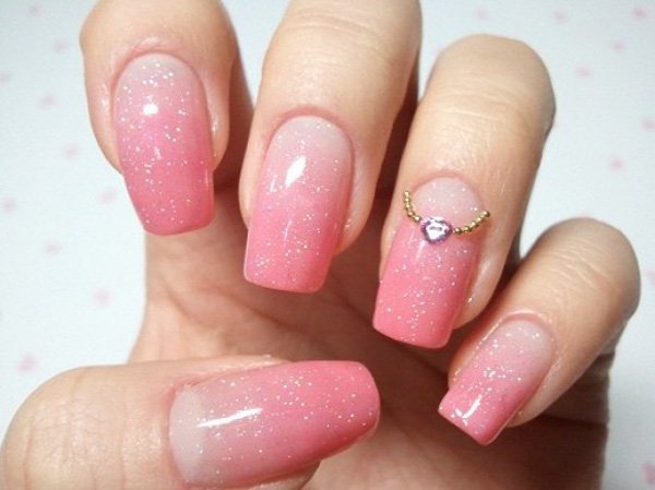 Pink Gradient Nail Design