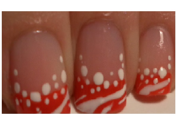 Plain Nails with Red Tips