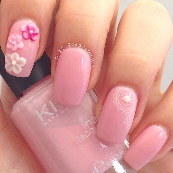 Pretty Baby Pink Nail Design