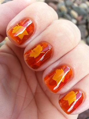 Pretty Maple Nails