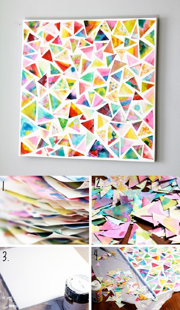 Watercolor Triangle Wall Art