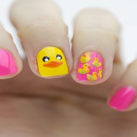 Yellow Duck Nail Design